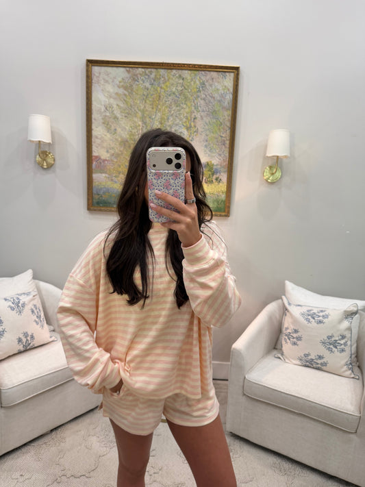 Pink Striped Ann Sets