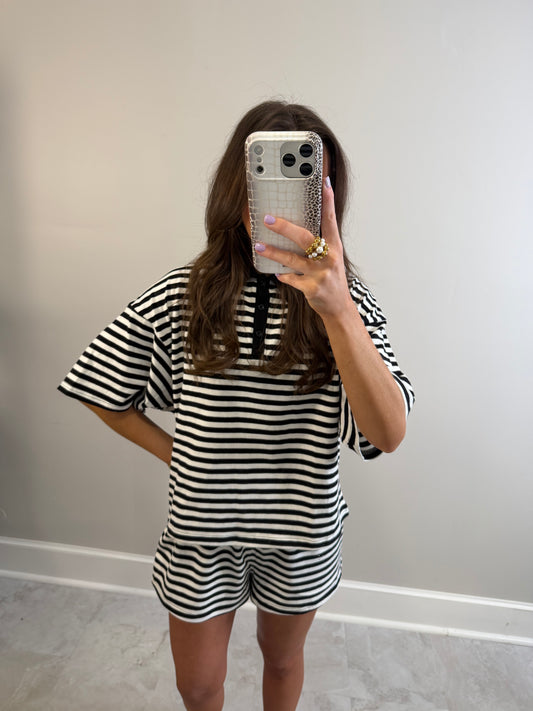Black & White Striped Set