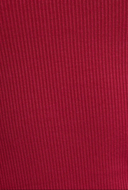 Burgundy Ribbed Tank
