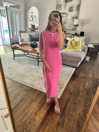 Pink Crochet Dress