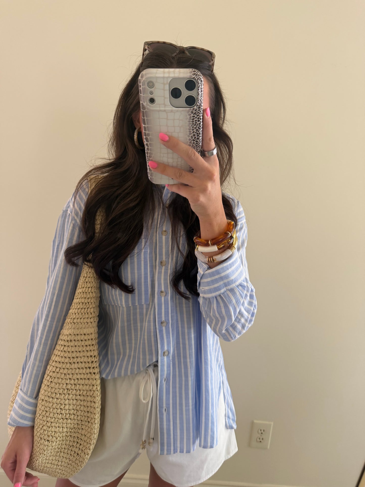 Sandy Striped Button Down