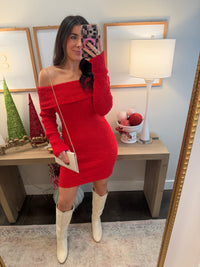 Red Sweater Dress
