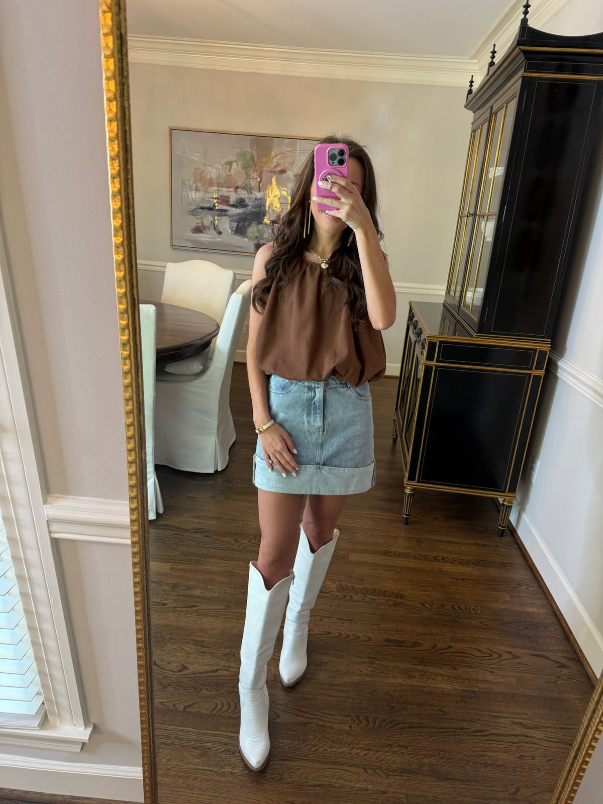 Mocha Bubble Top