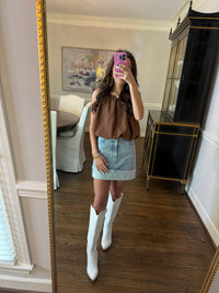 Mocha Bubble Top