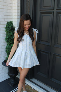 Blue Floral Romper
