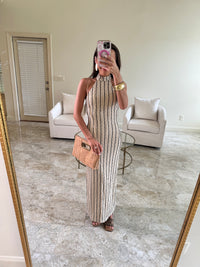 Cream and White Alexa Maxi