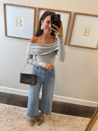 Grey Strapless Bodysuit