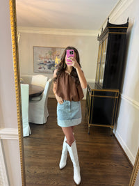 Mocha Bubble Top