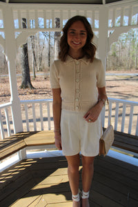 White Linen Shorts
