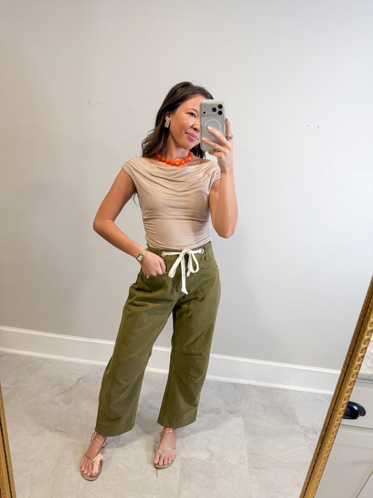 Olive the Way Barrel Jeans