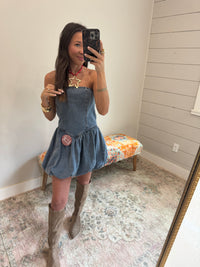 Bubble Denim Dress