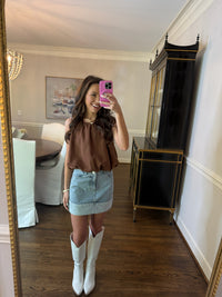Mocha Bubble Top