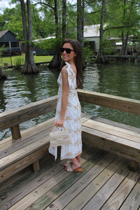 Palm Bow Tie Dress