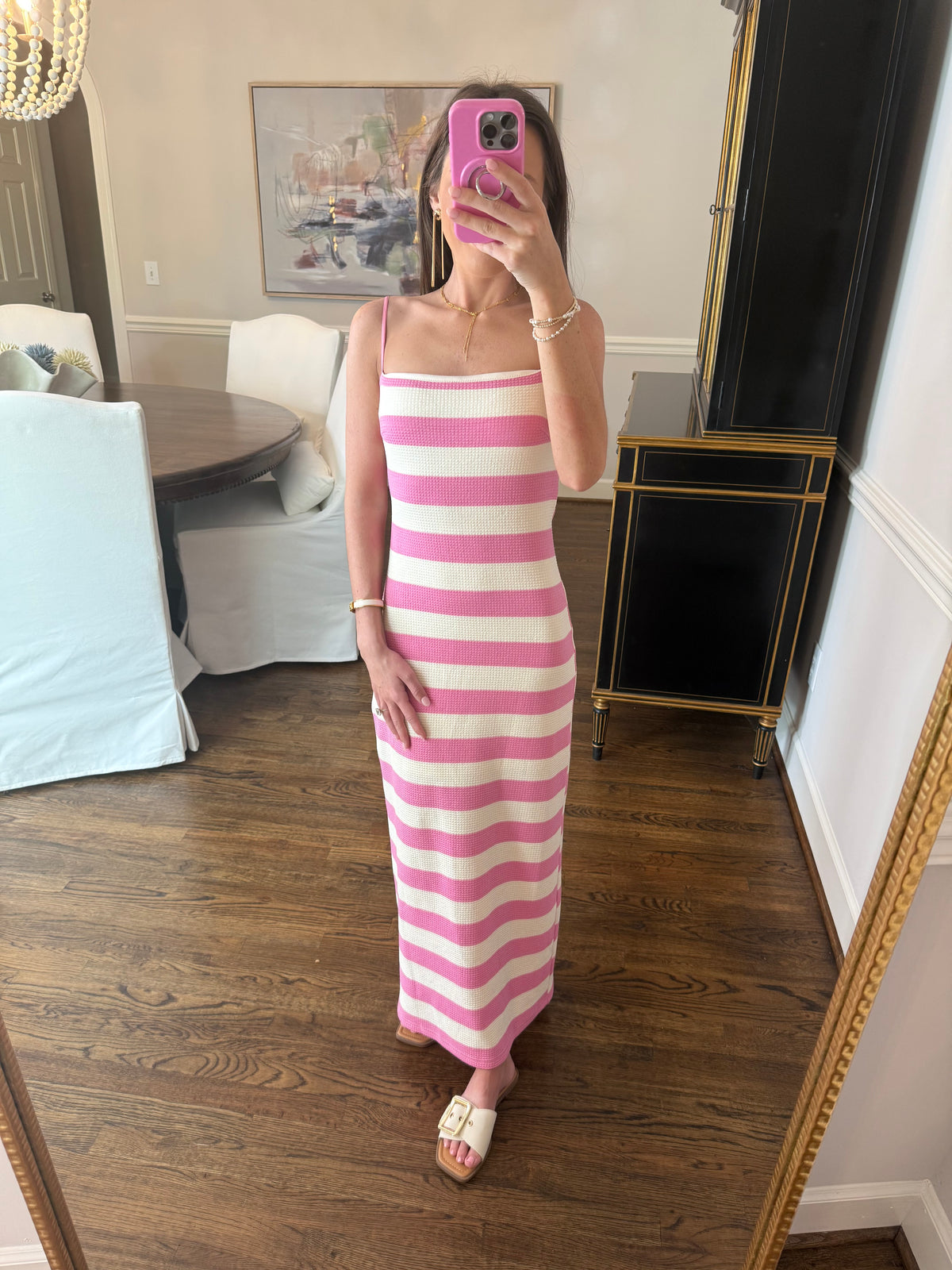 Pink Striped Dress