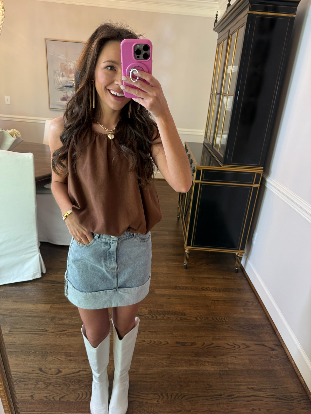 Mocha Bubble Top