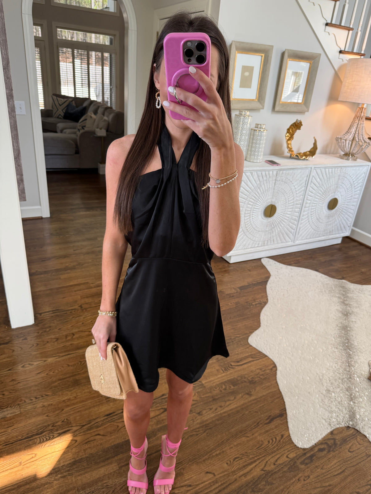 Black Satin Summer Dress