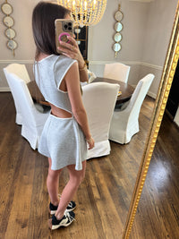 Grey Open Back Active Romper