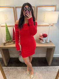 Red Sweater Dress