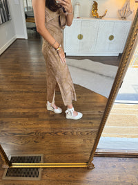 Brown Bow Maxi Dress