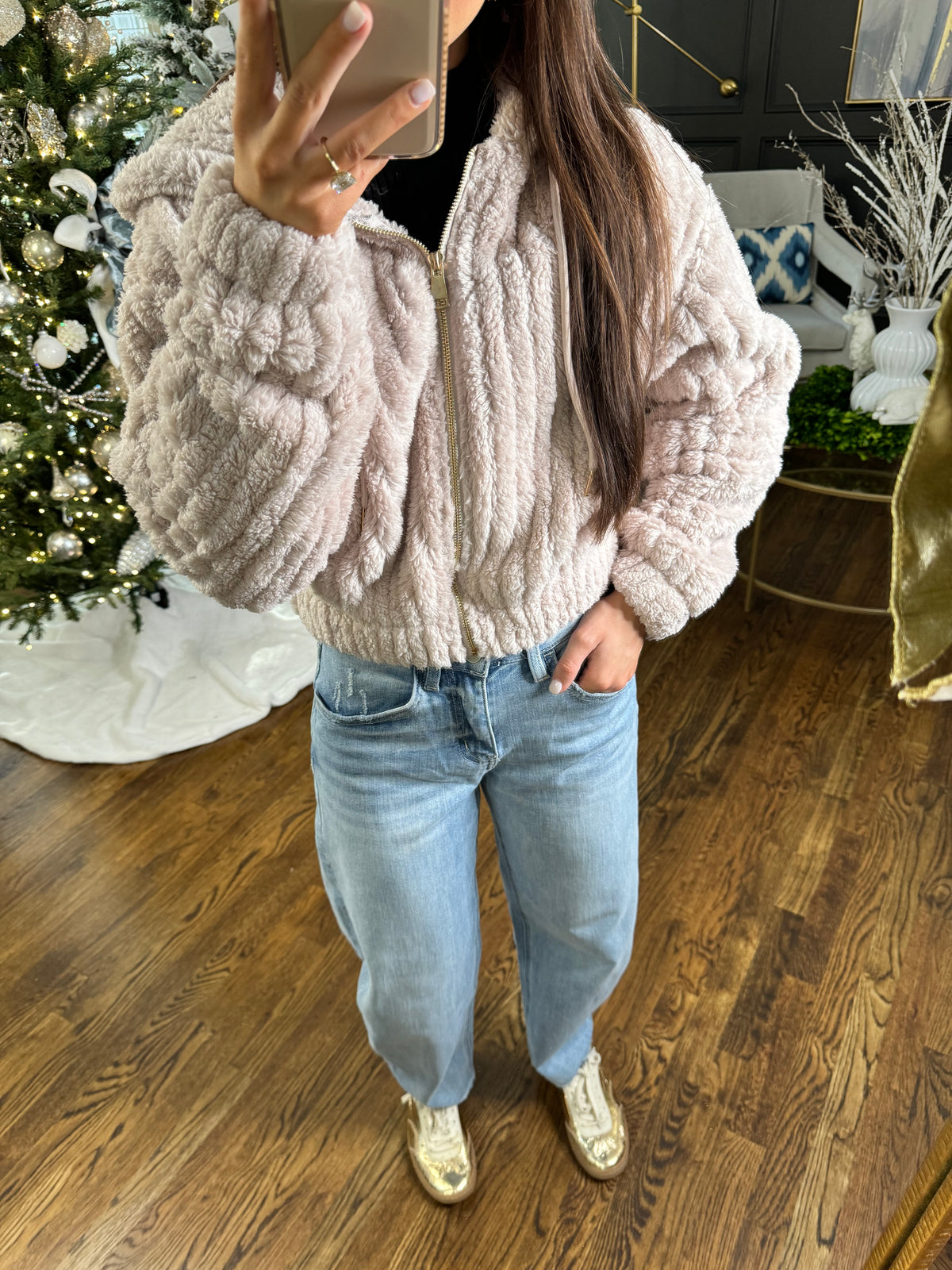 Blakelee Taupe Zip Jacket