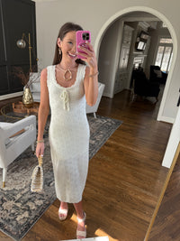 White Crochet Dress