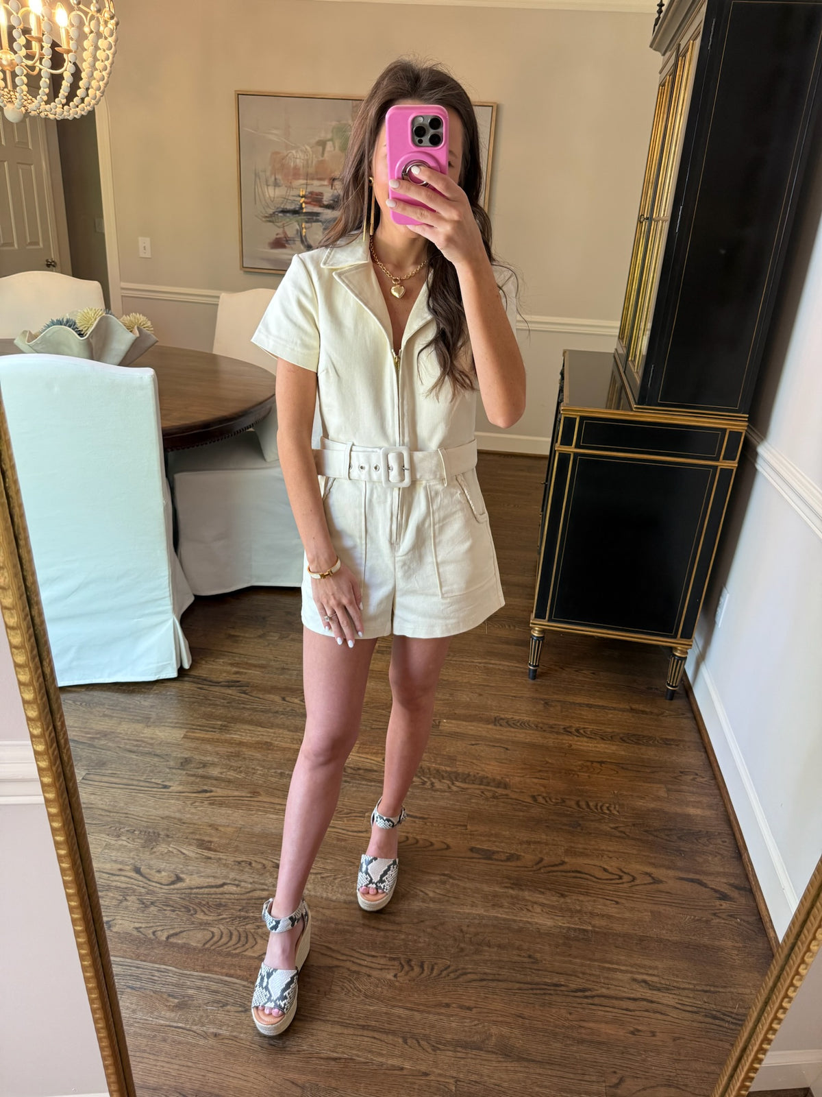 White Elizabeth Romper