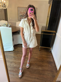 White Elizabeth Romper