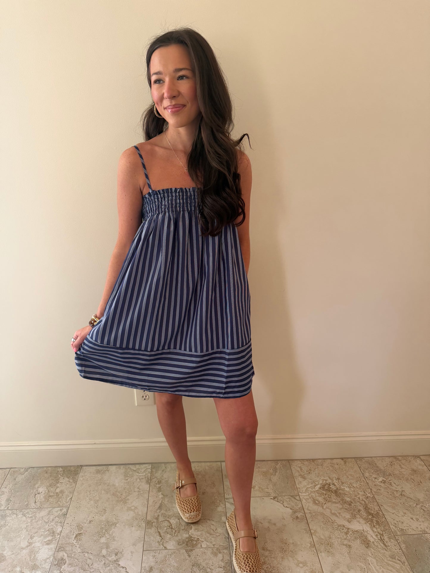 Striped Morgan Babydoll Dress
