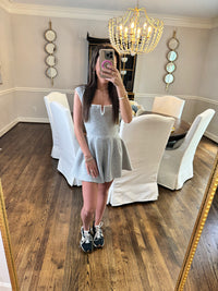 Grey Open Back Active Romper