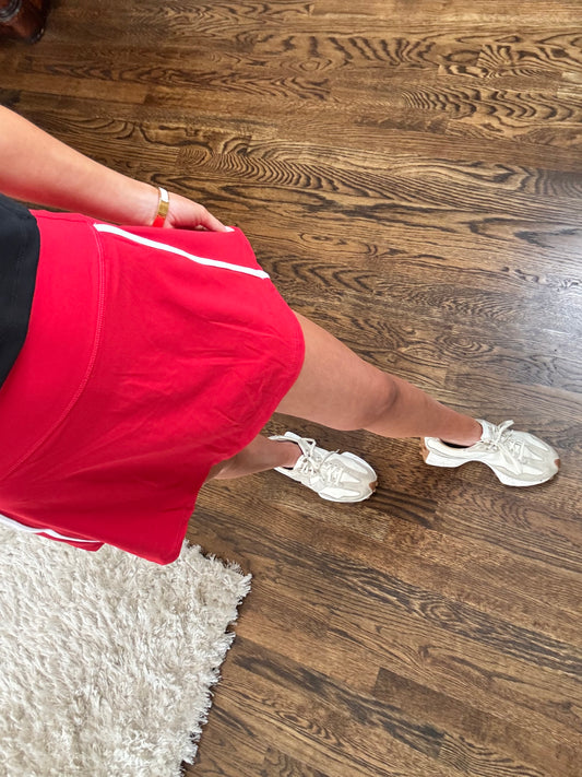 Red and White Skirt