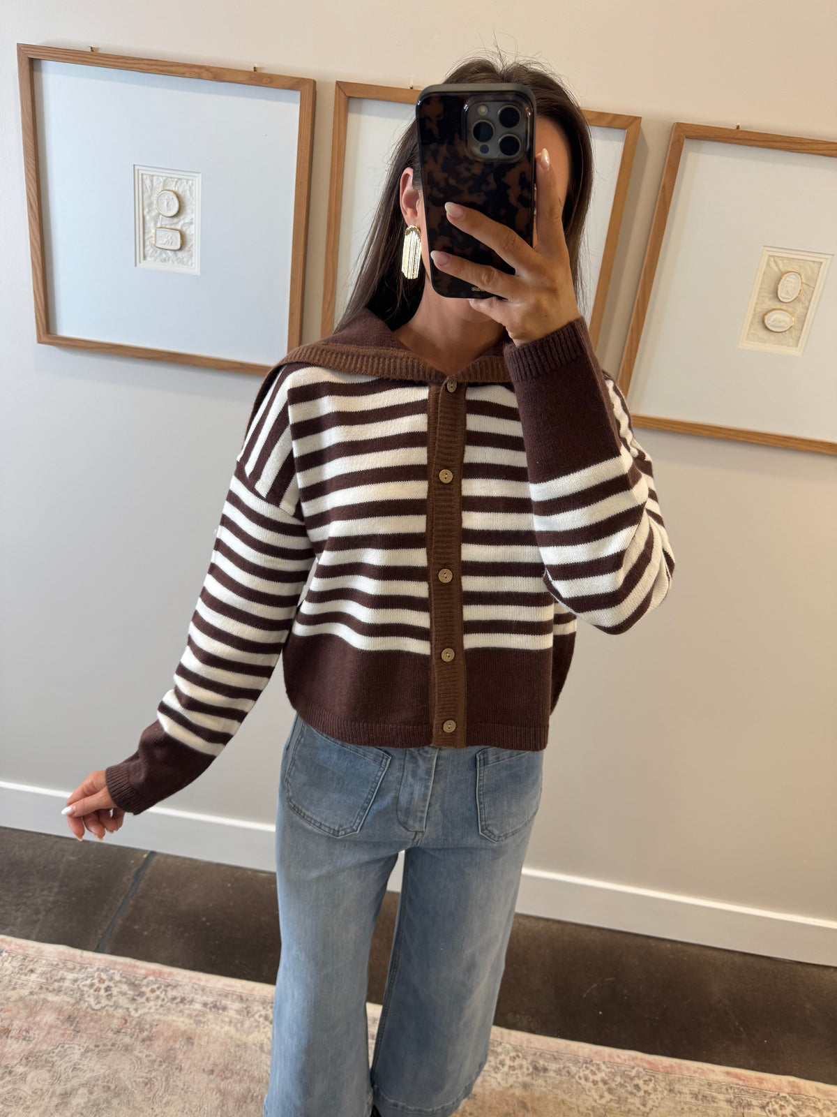 Mocha Striped Sweater