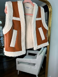 Sherpa Leather Vest