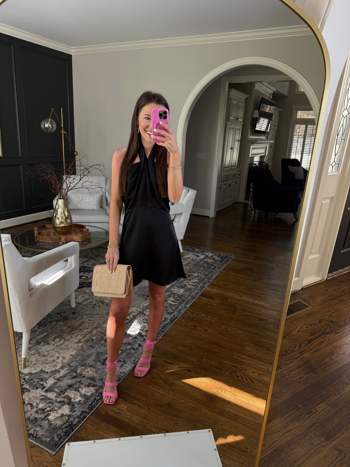 Black Satin Summer Dress