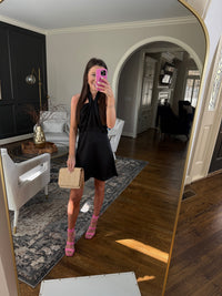 Black Satin Summer Dress