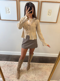 Amy Ribbed Tan Top