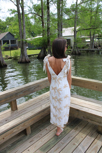 Palm Bow Tie Dress