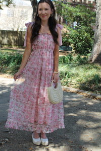 Lacey Floral Tie Dress