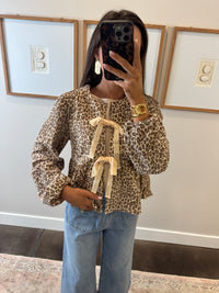 Cheetah Bow Tie Sweater