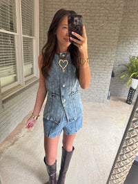 Denim Vest Set