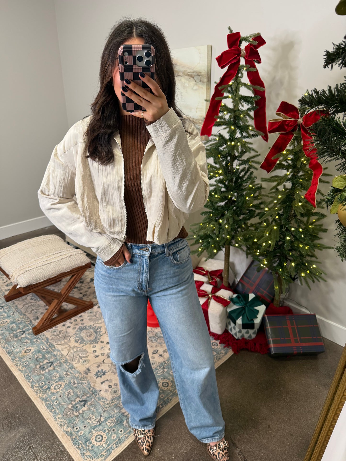 Satin Bomber Jacket