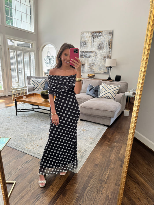 Polka Dot Maxi Dress