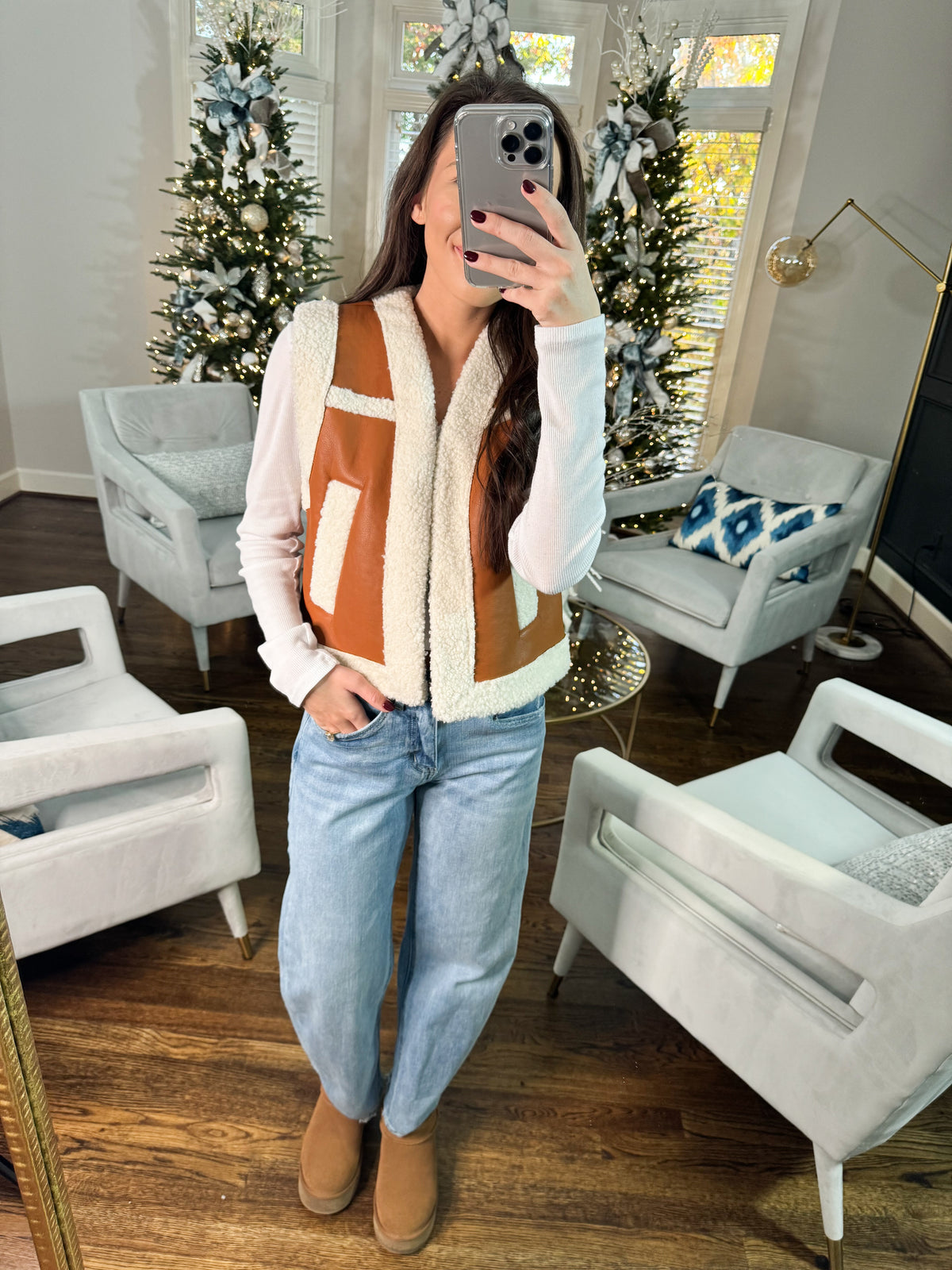Sherpa Leather Vest
