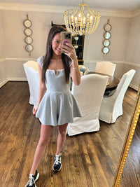 Grey Open Back Active Romper