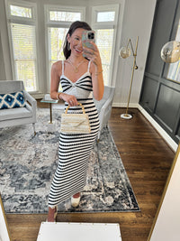 Crochet Black & White Dress