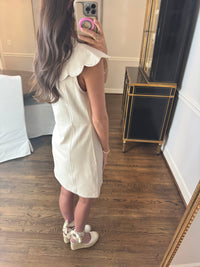 Scallop Cream Dress