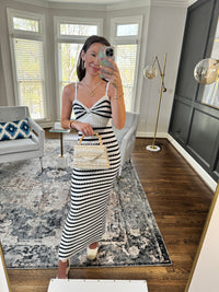 Crochet Black & White Dress