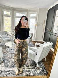 Leopard Barrel Jeans