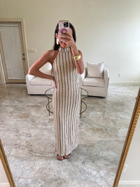 Cream and White Alexa Maxi