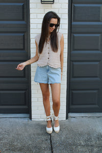 Oatmeal Lace Vest