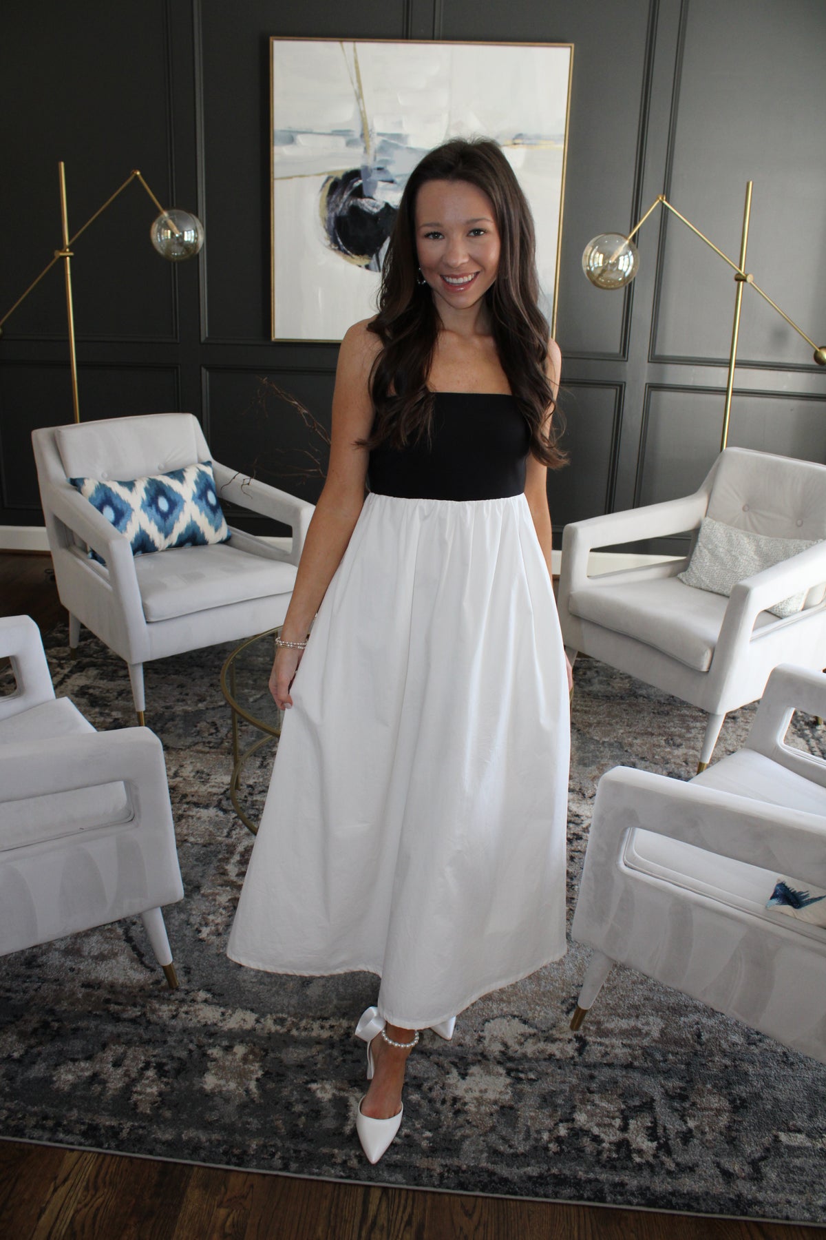 Black & White Maxi Dress